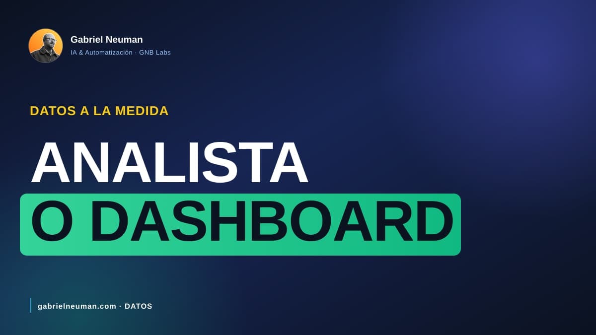 Contratar un analista de datos vs un dashboard automático