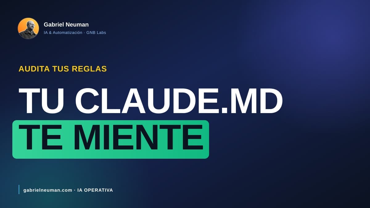 Tu CLAUDE.md te está mintiendo