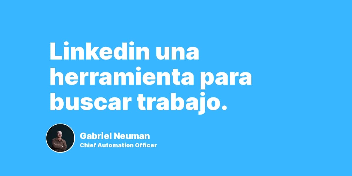 Linkedin una herramienta para buscar trabajo.