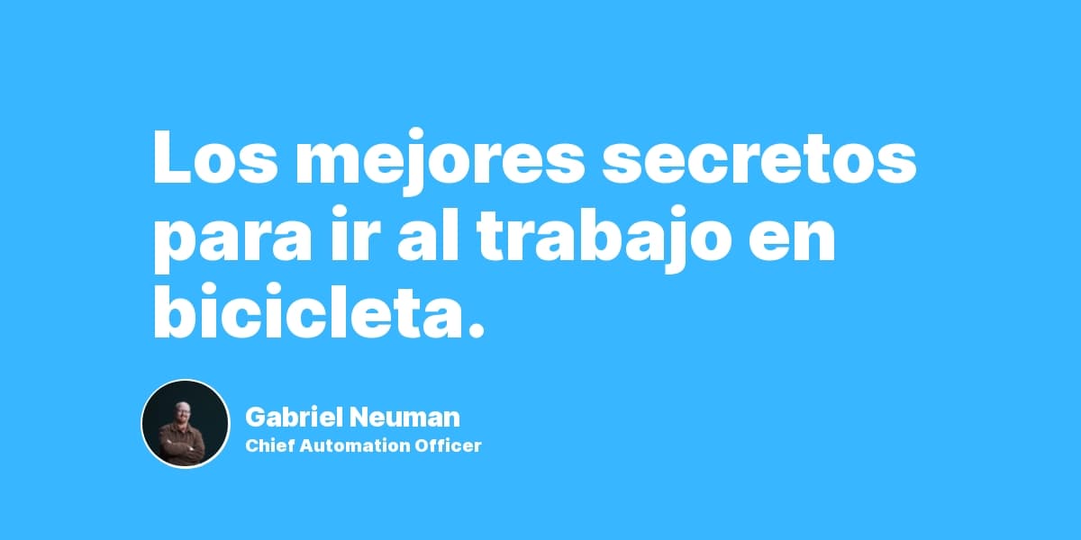 Los mejores secretos para ir al trabajo en bicicleta.