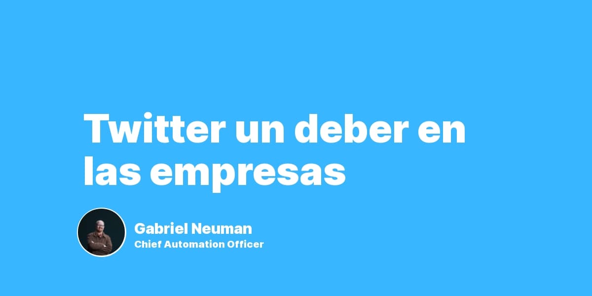 Twitter un deber en las empresas