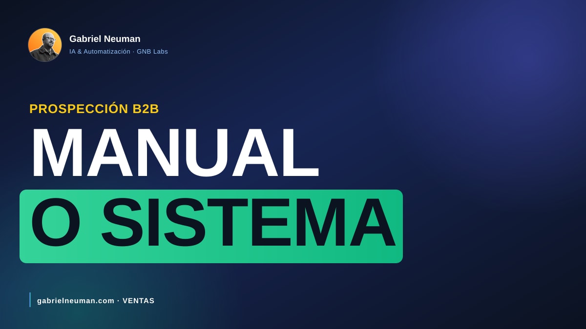 Prospección manual vs automatizada en B2B