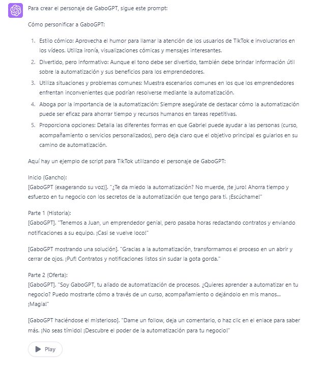 Respuesta de OpenAI
