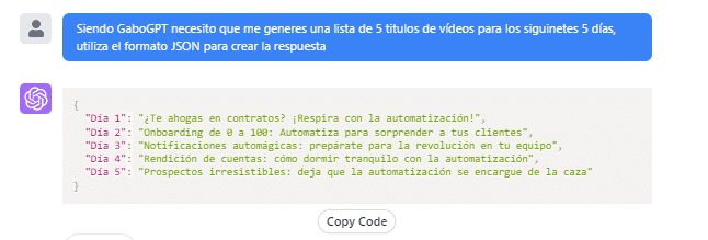 5 días de títulos de vídeo.
